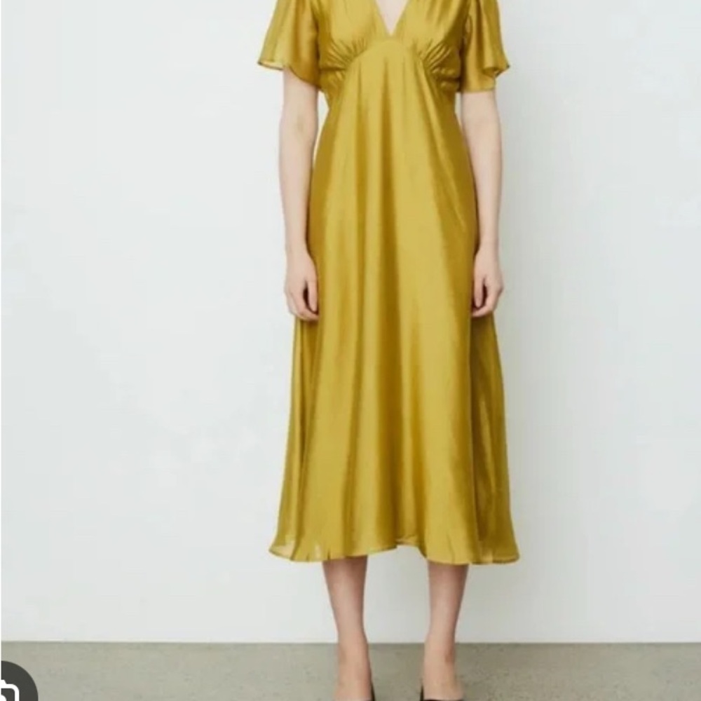 Elegant Gold Midi Dress LisaSaysGah!